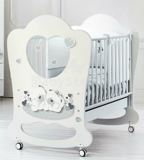 Baby Expert Sogno White/Grey Art.100336  Eksklusiivne voodi