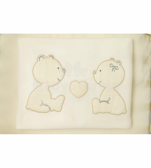 Baby Expert Blanket Cuore di Mamma Cream Art.100775 Laste peene kattega tikk ja aplikatsioon 110x130 sm