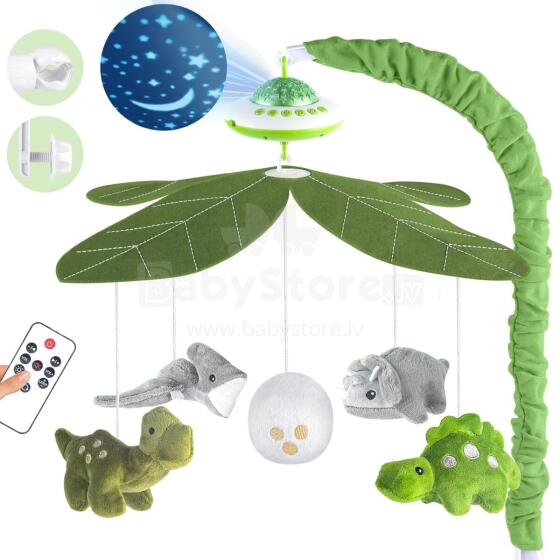 Kidsworld Baby Mobile Babybett Art.101083 Muusikaline karussell pehmete mänguasjadega