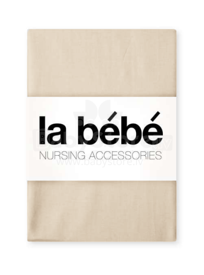 La Bebe™ Cotton 60x120+12 cm Art.101692 Light beige Kokvilnas palags ar gumiju