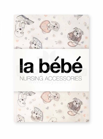 La Bebe™ Cotton 70x140 Art.101693 Dogs Fitted Sheets 140x70