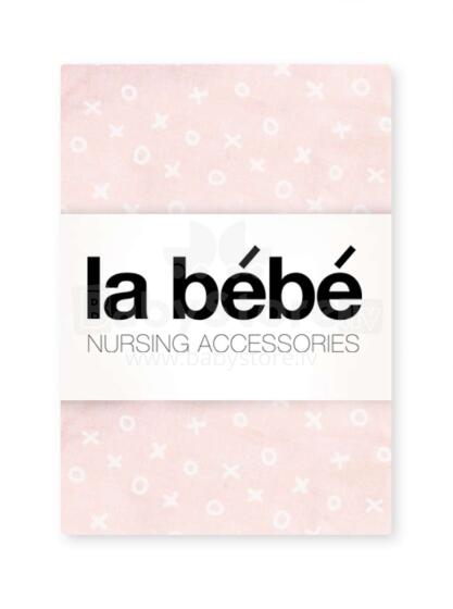 La Bebe™ Cotton Art.101706  TicTacToe Pink Kokvilnas palags ar gumiju 70x140cm