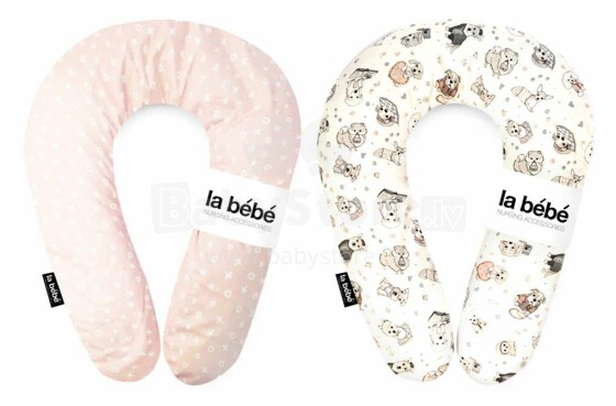 La Bebe™ Snug Cotton Nursing Maternity Pillow Art. 101729 Dogs  Двухсторонняя Подковка для сна, кормления малыша 20*70cm
