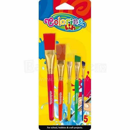 Colorino Kids  Art.39062PTR Jumbo Paint Flatbrush-Set 5p