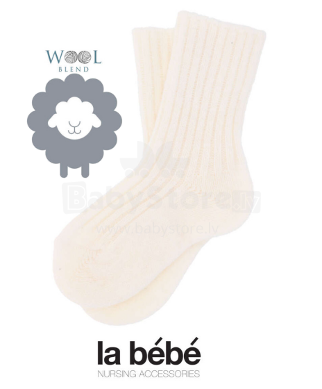 La bebe™ Wool Angora Socks Art.101878 Cream
