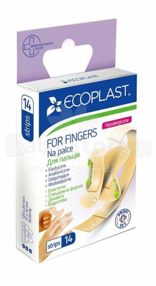 Ecoplast Fingers Art.0096401  Набор пластырей медицинских эластичных Для пальцев,14 шт