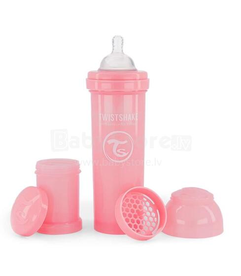 Twistshake Anti Colic Art.78261 Pastel Pink Külmavastane söötmisšeiker 330 ml