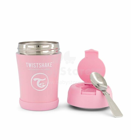 Twistshake Food Container Art.103117 Pastel Pink  Термос для еды из нержавеющей стали, 350мл