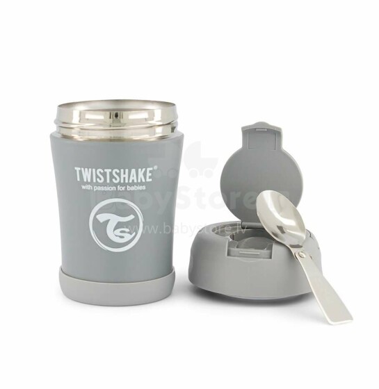 Twistshake Food Container Art.103119 Pastel Grey Термос для еды из нержавеющей стали, 350мл