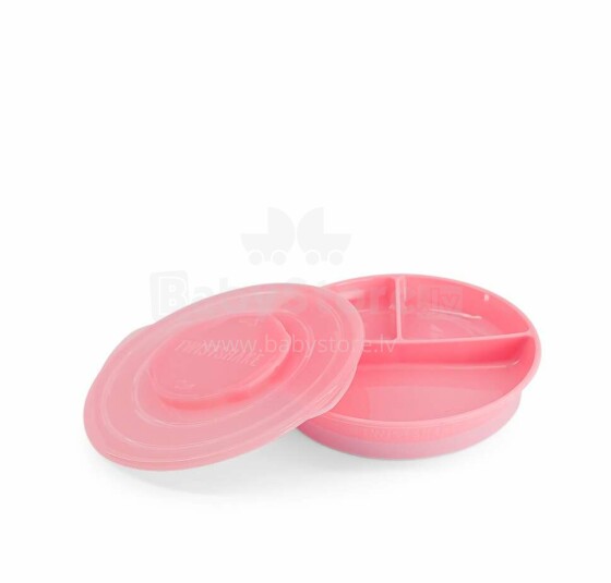 Twistshake Divided Plate Art.78169  Pastel Pink