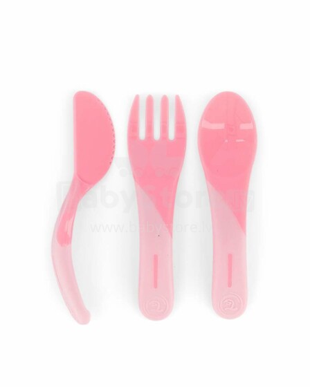 Twistshake Learn Cutlery Art.78199 Pastel Pink  Столовые приборы- ложка, вилка, нож