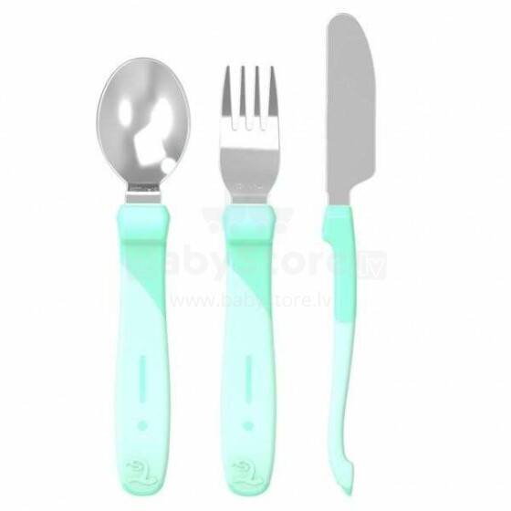 Twistshake Learn Cutlery Art.78211 Pastel Green