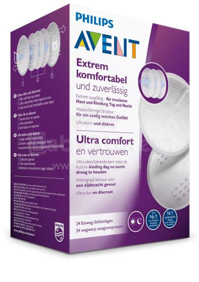 Philips Avent Ultra Comfort Art.SCF254/24  Daily disposable bra pads (24 pcs.)