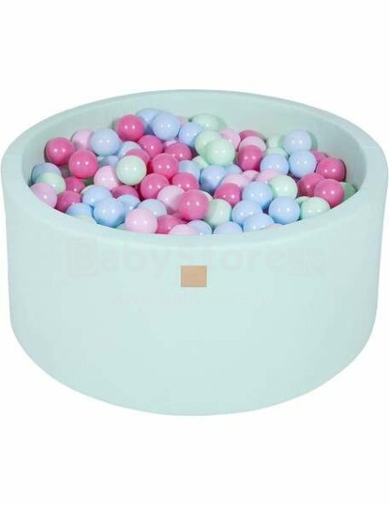 MeowBaby® Color Round Art.104056 Mint Бассейн сенсорный сухой с шариками(200шт.)