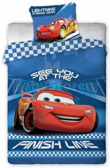 Faro Tekstylia Disney Bedding Cars Art.041 Комплект хлопкового постельного белья 100x135+40x60 см