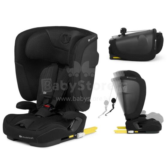 KinderKraft Fix2Go  i-Size Car Seat 76-150 cm Art.104696 Black Laste turvatool (9–36 kg)