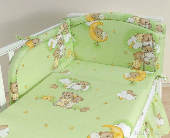 Mamo Tato Teddy Bears 2 Col.Green Комплект постельного белья из 2 частей