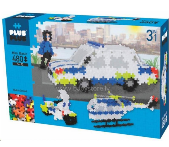 Plus Mini Basic Police Art.3770 Konstruktor, 480tk.