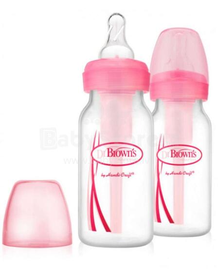Dr.Browns Wide Neck Options Art.SB42305-ESX Pink Koolikute vastane lutipudel, 2x120ml