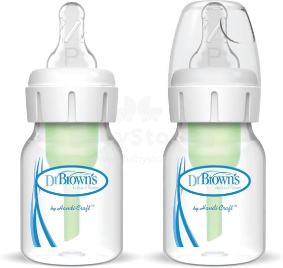 Dr. Brown’s Natural Flow® Options+™ PP Narrow Art.SB2200-P3 Enneaegsetele ja vastsündinutele mõeldud lutipudel nibuga, 60 ml,2psc