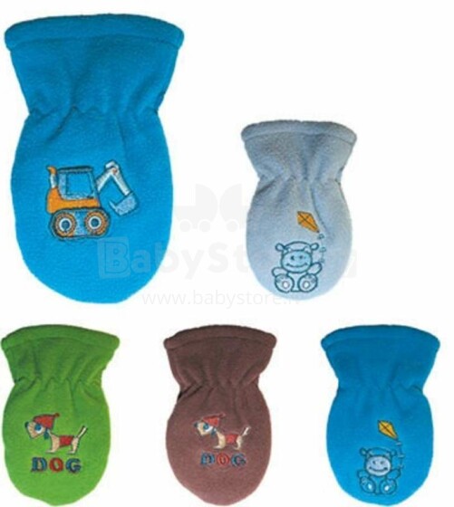 Yo!Baby R-012 Gloves Детские Перчатки с рисунком (эластичные)