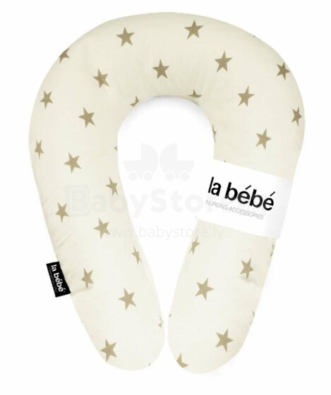 La Bebe™ Snug Nursing Maternity Pillow  Art.111352 White&Beige Star Imetamispadi