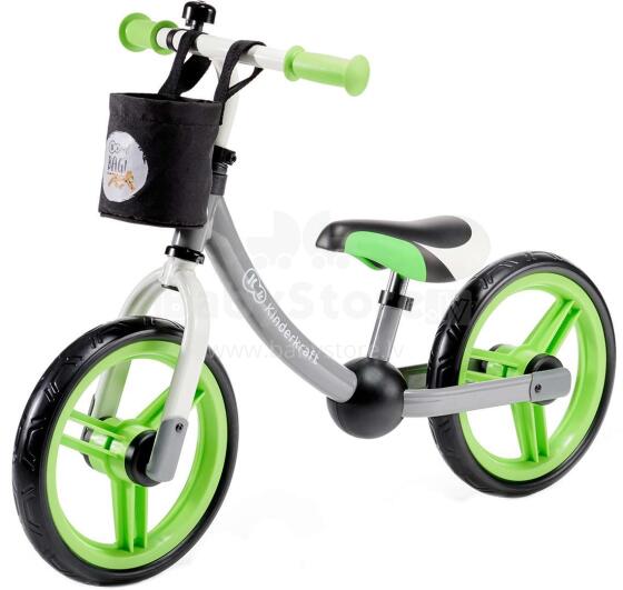 KinderKraft  2WAY Next Art.KKR2WNXGRE00AC  Green/Grey Tasakaalu jalgratas tarvikutega