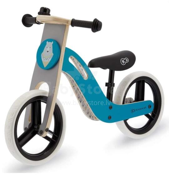 KinderKraft Balance Bike Uniq Art.KKRUNIQTRQ0000 Turquoise  Jooksurattas puitraamiga