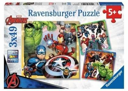 Ravensburger Puzzle Avengers Art.R08040 puzzle komplekt 3x49 tk.