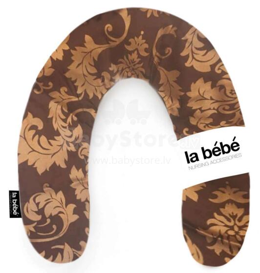 La Bebe™ Rich Cotton Nursing Maternity Pillow Memory Foam Art.113567 Rose Pastel Gray Imetamis, magamispadi