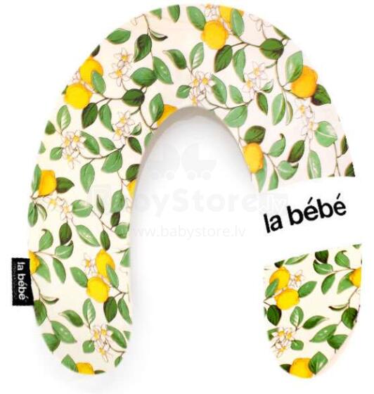 La Bebe™ Rich Cotton Nursing Maternity Pillow Memory Foam Art.113570 Lemon Tree Imetamis, magamispadi
