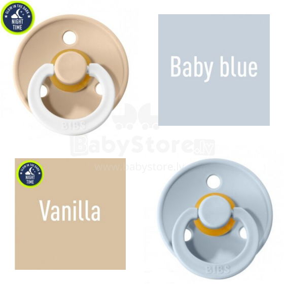 Bibs Colour Art.114028 100% looduslikust kummist lutt 0-6 kuud (2 tk.)