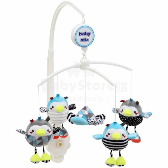 Baby Mix Musical Mobile Art.TK/479M Muusikaline karussell pehmete mänguasjadega