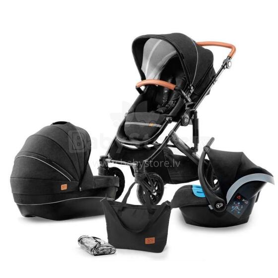 KinderKraft Prime Black 3 in1 Art.KKWPRIMBKMB300 Universaalne jalutuskäru 3 ühes