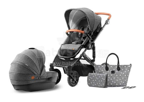 KinderKraft Prime Grey 2 in1 Art.KKWPRIMGRY0200 Universaalne jalutuskäru 2 ühes