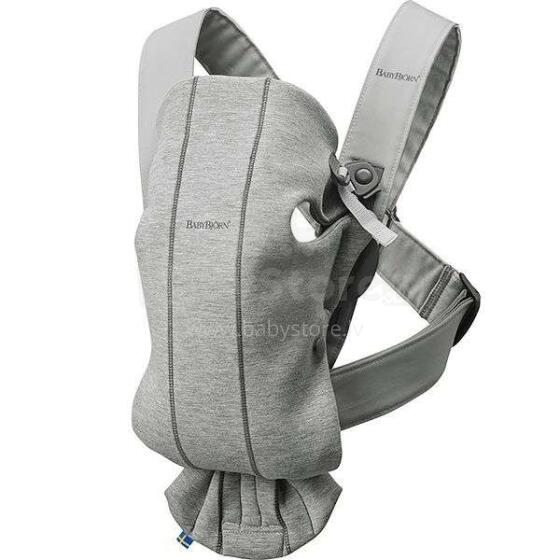 Babybjorn Baby Carrier Mini 3D Jersey   Art.021072 Light Grey  Känguru - Superior seljakott