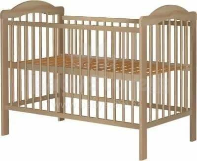 Baby Crib Club AK Art.117580 Natural   Детская деревянная кроватка 120x60см