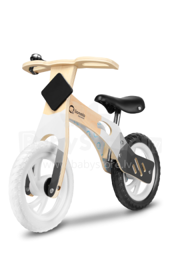 Lionelo Balance Bike Willy  Art.117908 Carbon   Jooksurattas puitraamiga
