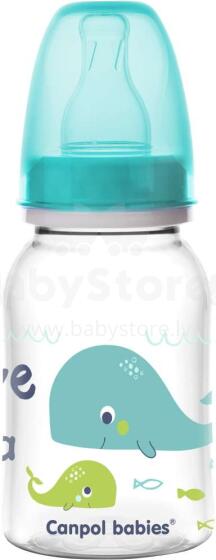 Canpol Babies Love and Sea Art.59/300 BPA Vaba plastikpudel, silikoonlutt, 120 ml.