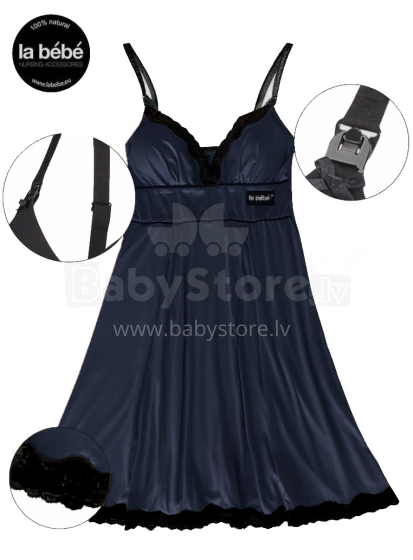 La Bebe™ Nursing Eclipse Art.119135  Navy Blue  Öösärk rasedatele, imetavatele naistele