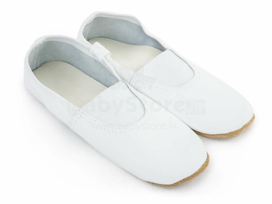 Mal Kids Art.120415 White Gymnastic shoes with leather sole