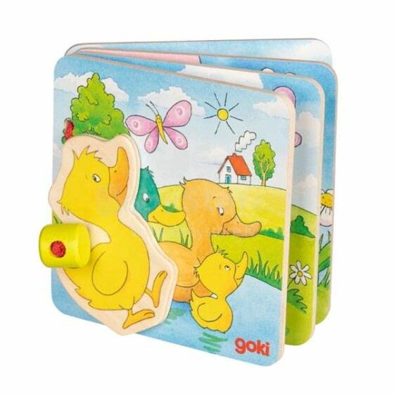 Goki Little Duck Art.58721 Wooden picture book thermo