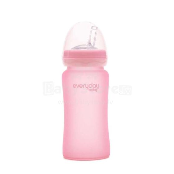 Everyday Baby  Glass Straw Bottle  Art.10384 Rose Pink