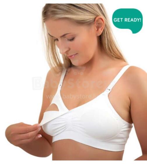 Krūšturis bezvīļu, ar sudraba joniem C80-85 white Babyono 506 AKCIJA