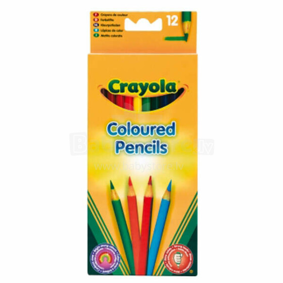 Crayola Krāsainie zīmuļi, 12 gb.