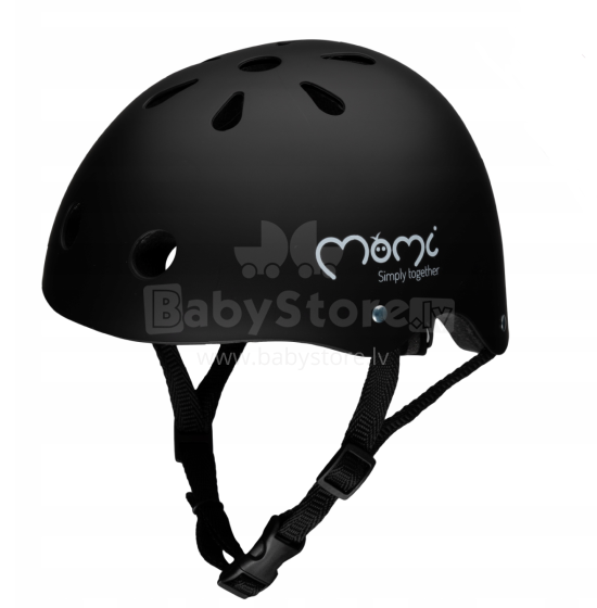 Momi Mimi Helmet Art.ROBI00019 Black  Сертифицированный, регулируемый шлем/каска для детей  (47-58 cm)
