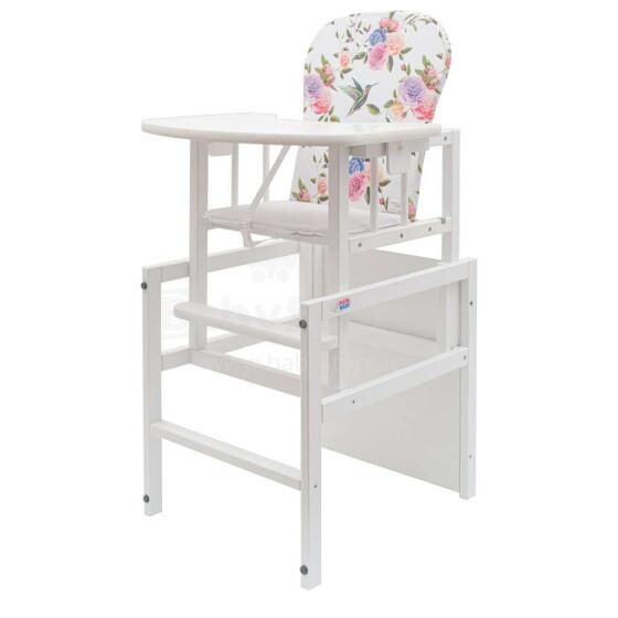 Drewex Antos Flores Art.132521 White barošanas krēsliņš-transformeris
