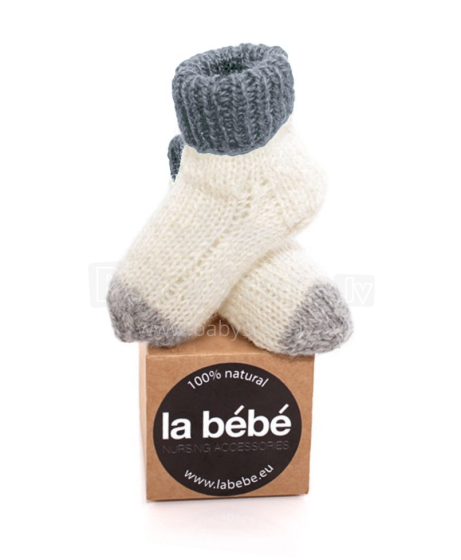 La Bebe™ Natural Eco Lambswool Baby Socks Art.83993