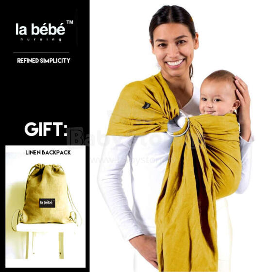 La bebe™ Nursing Sling Hug Me Art.13434 Linen Yellow