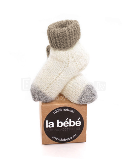 La Bebe™ Natural Eco Lambswool Baby Socks Art.83993